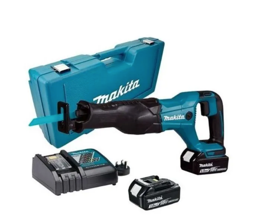 Sierra Reciproca Inalámbrica 18V + 2 Baterías + Cargador DJR186RFE Makita