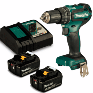 Taladro Atornillador Percutor DHP485RFE Inalámbrico 18V Max. Torque 60 N.m + 2 Baterías 3Ah + Cargador Makita