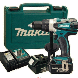 Taladro Atornillador Inalámbrico 18V + 2 Baterías + Cargador + Makpac DDF458RFE Makita