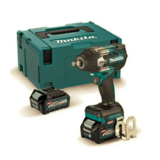 Llave de Impacto Inalámbrica 40V + 2 Baterías + Cargador + Makpac TW007GM201 Makita